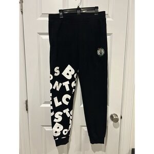 Boston Celtics FISLL Men's XL Jogger Sweatpants Black EUC Drawstring